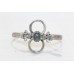 Bangle Cuff Bracelet Sterling Silver 925 Labradorite Stone Handmade Women C466